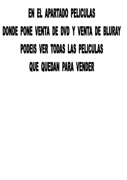 PELICULAS QUE QUEDAN PARA VENDER